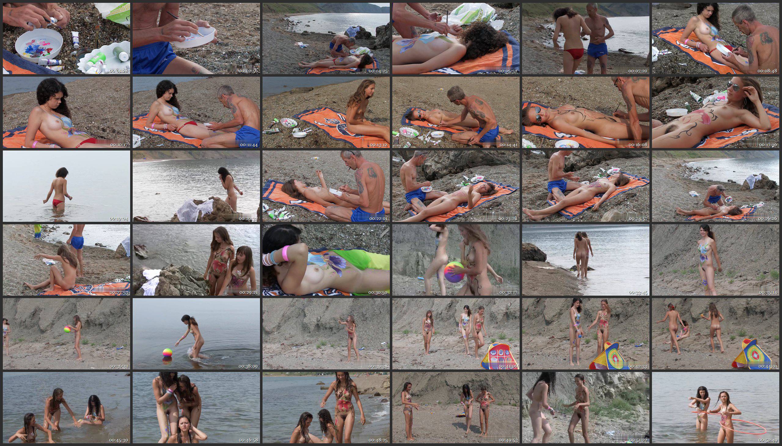 Body Art Nudist Beach. Part 1 - Thumbnails