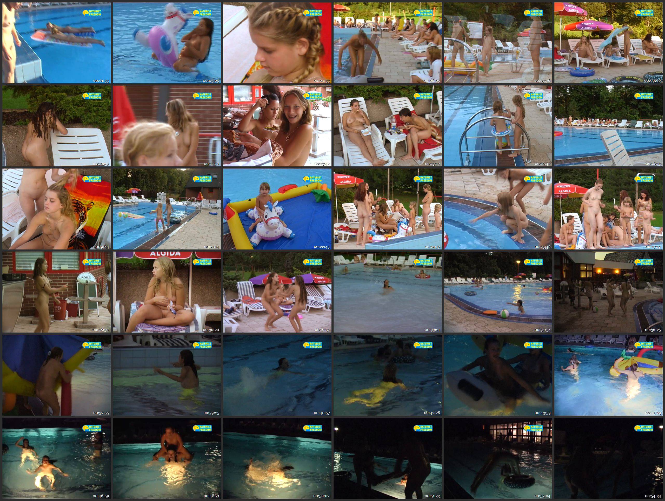 Naturist Freedom Videos Night Swimming Pool - Thumbnails