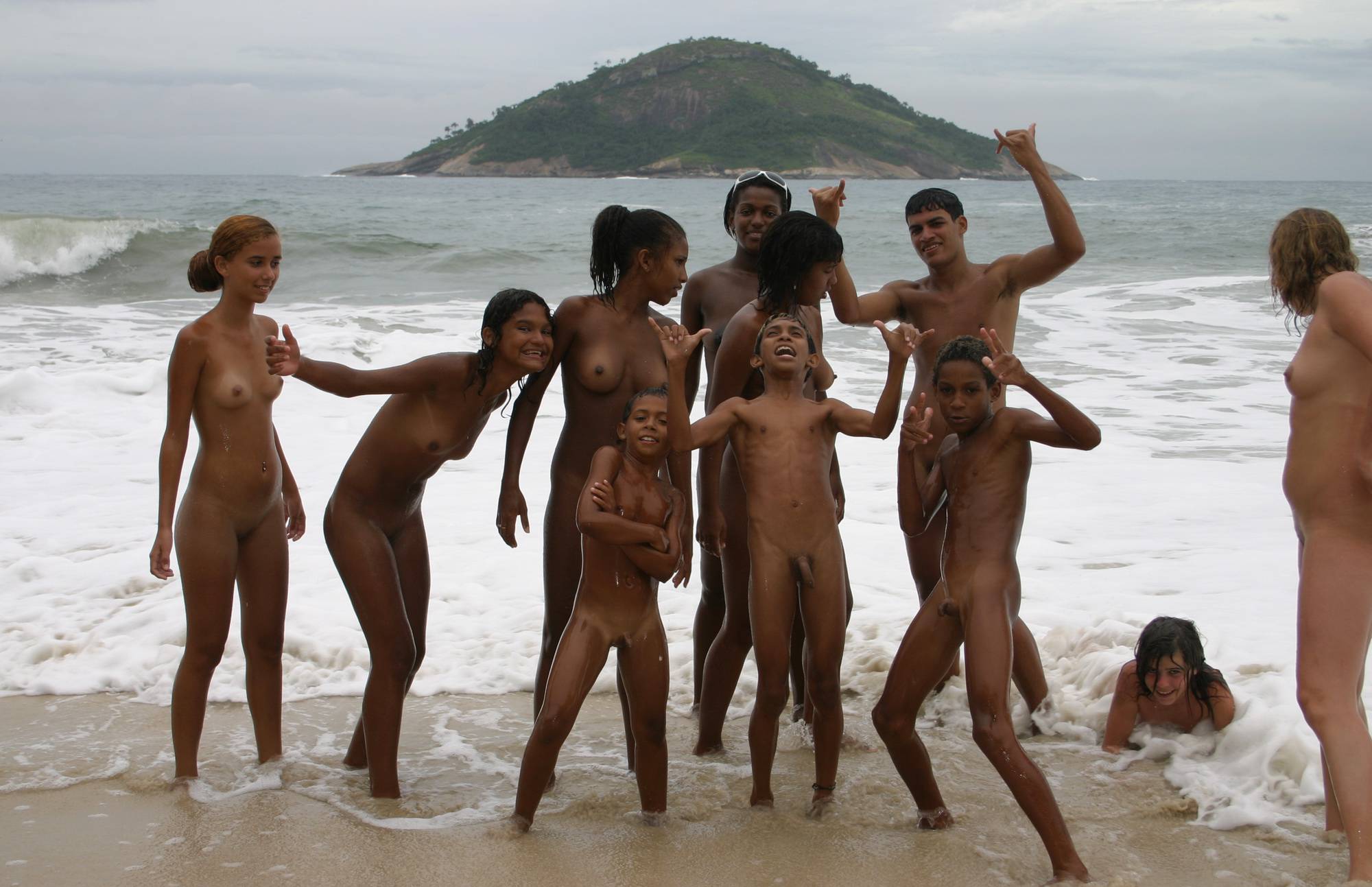 Pure Nudism Brazilian Coastal Splashes - 2