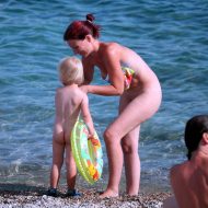Naturist Mother and Son