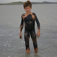 Children of the Mud Young Nudist Family Images